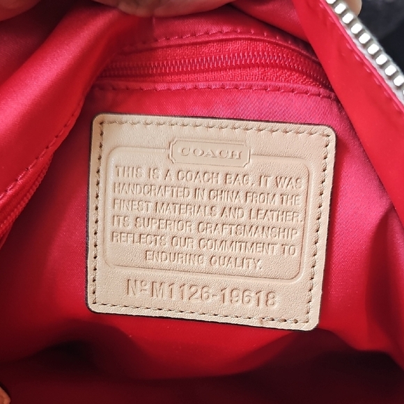 **Sold**Coach Blue and Cream Striped Tote Bag - Picture 3 of 7